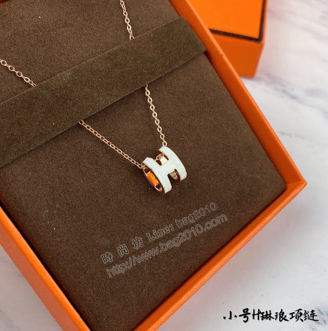 Hermes首飾品 愛馬仕H琺瑯項鏈 Hermes經典款女項鏈  zgh1508